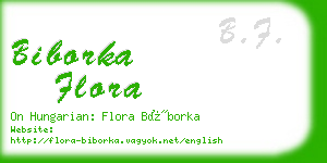 biborka flora business card